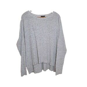 EILEEN FISHER Cotton Sweater Gray Italian Yard Cottage Resort Beach Coastal L